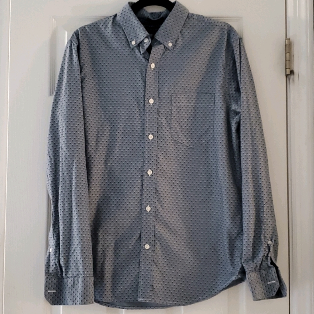 Banana Republic Blue Patterned Button Down Size M